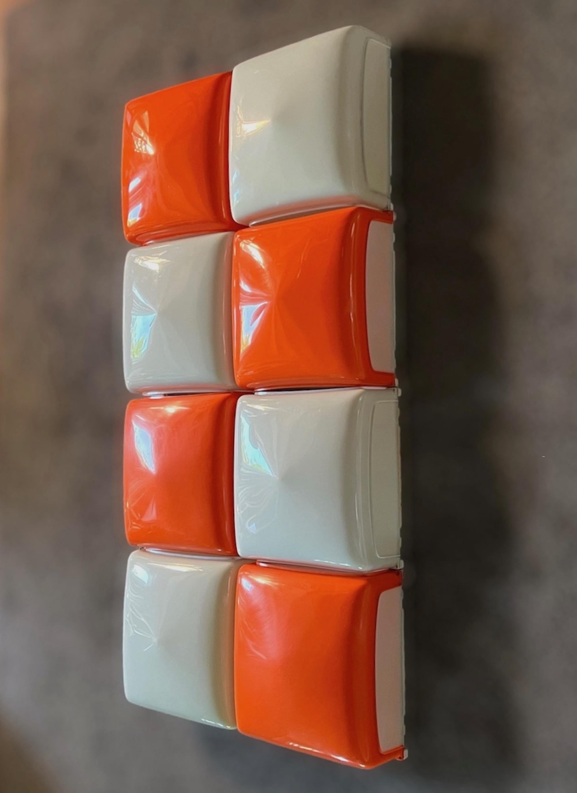 Space Age Set of 8 Wall Lights Artemide Cnosso Angelo Mangiarotti Design 1960s
