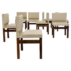 Set of 8 Wenge Dining Chairs, circa 1960, Belgium