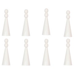 Set di 8 vasi Kaori bianchi lucidi di Valeria Vasi
