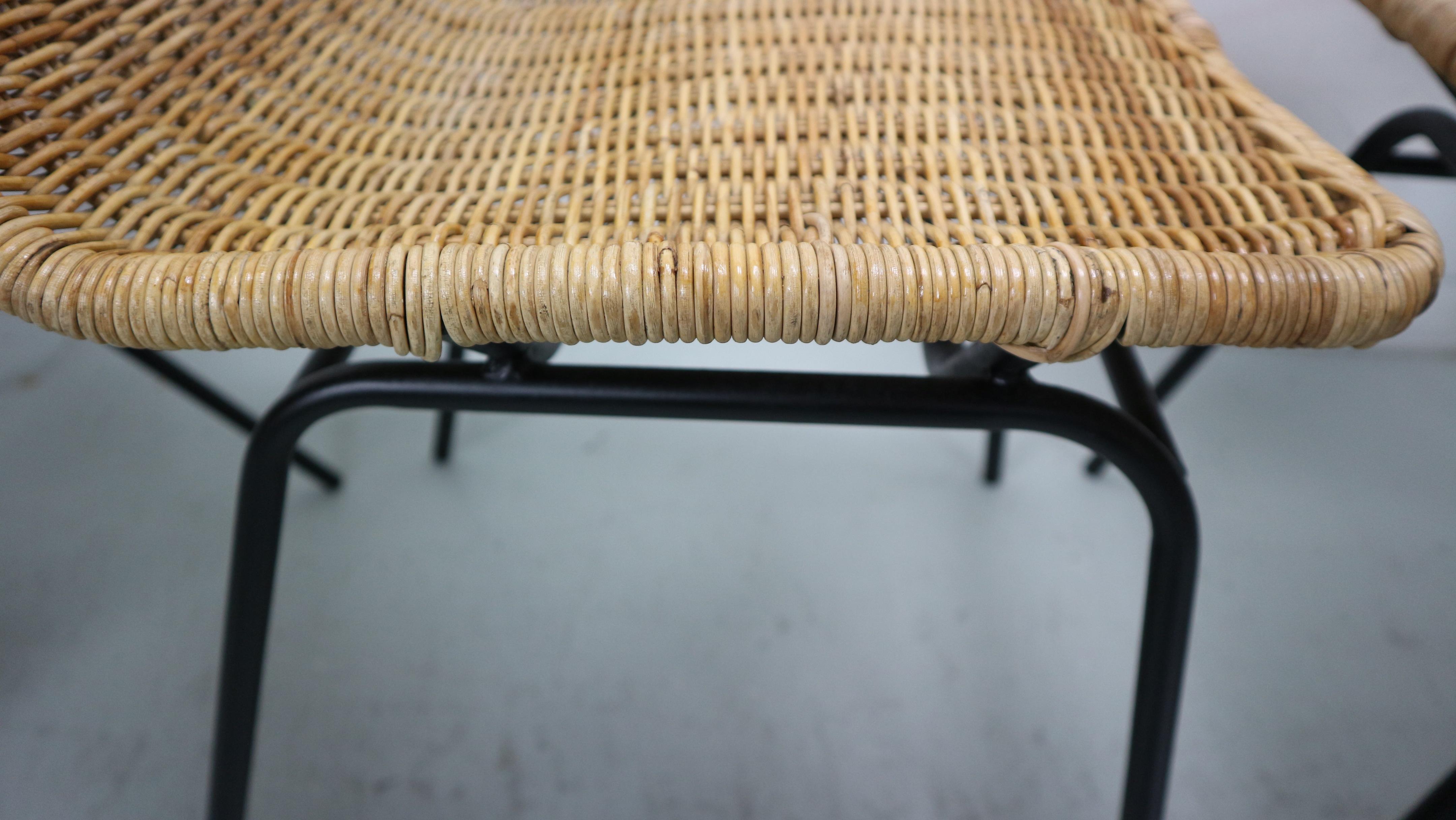 set of 8 wicker chairs model 'italia 100' from the 1960s, Netherlands 5