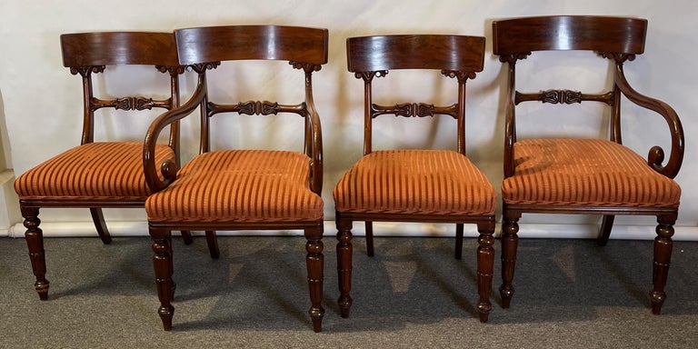 Hand-Crafted Set of 8 William IV Dining Chairs For Sale