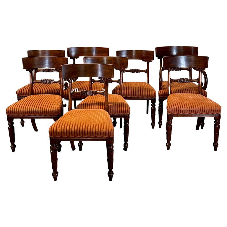 Set of 8 William IV Dining Chairs For Sale
