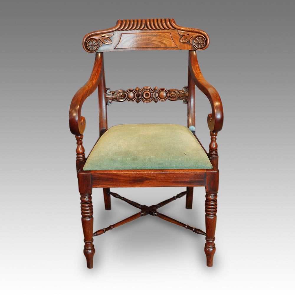 Set of 8 William IV Mahogany Dining Chairs In Good Condition In Salisbury, Wiltshire