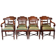 Antique Set of 8 William IV Mahogany Dining Chairs