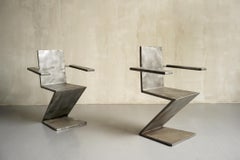 Set di 8 sedie "Zig Zag", Francia, 1950