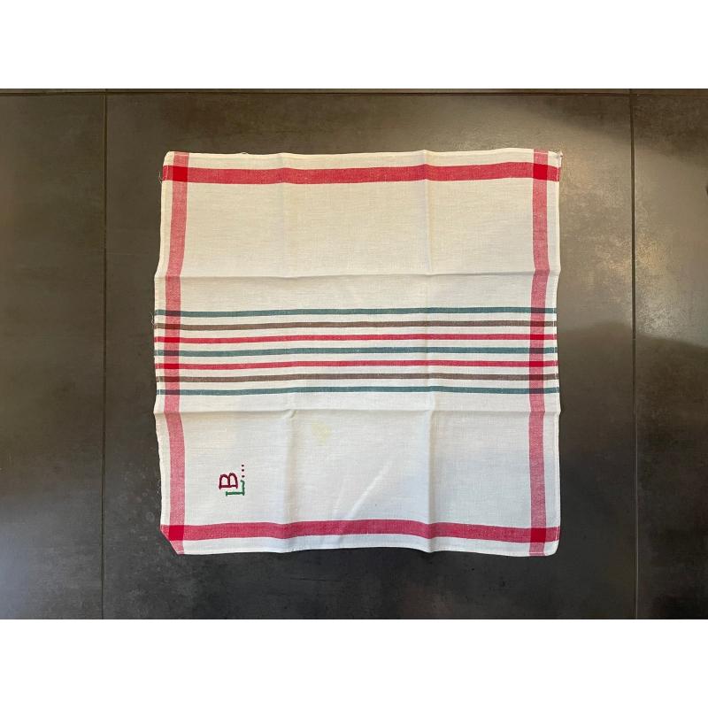 Set of 82 French Kitchen Table Towels in Linen Canvas with Embroidery, 1920s For Sale 10