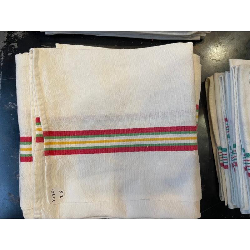 Set of 82 French Kitchen Table Towels in Linen Canvas with Embroidery, 1920s For Sale 14
