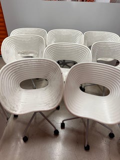 Set of 8’Vitra Tom Tac rotating office chair design by Ron Arad , circa 1990