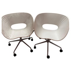 Set of 8’Vitra Tom Tac rotating office chair design by Ron Arad , circa 1990