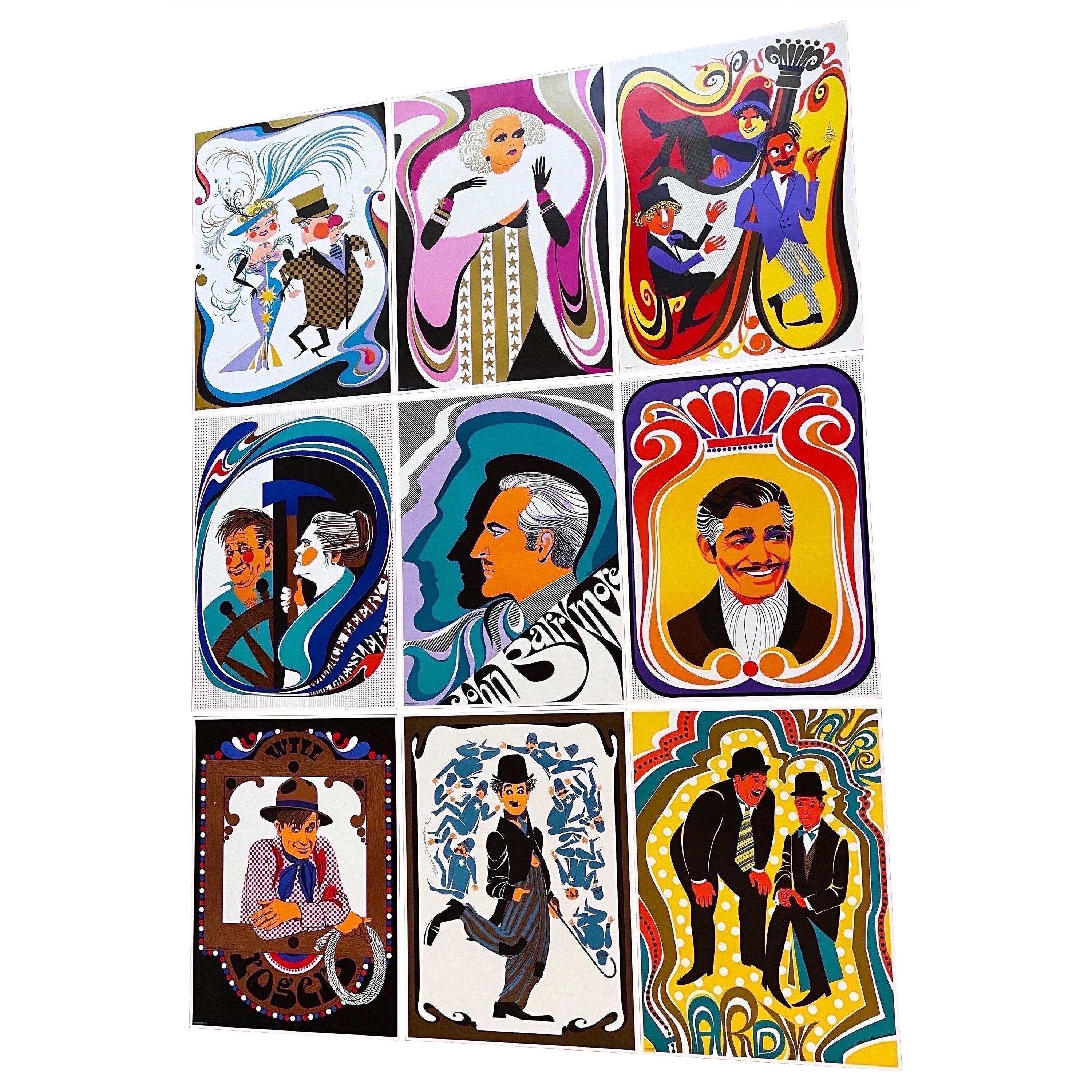 Set of '9' 1968 Elaine Havelock Posters Printed by Royal Screen Craft Inc
