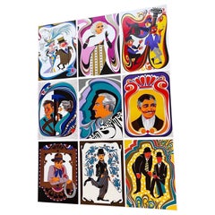 Set of '9' 1968 Elaine Havelock Posters Printed by Royal Screen Craft Inc