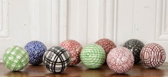 Set of 9 19th Century Scottish Carpet Balls