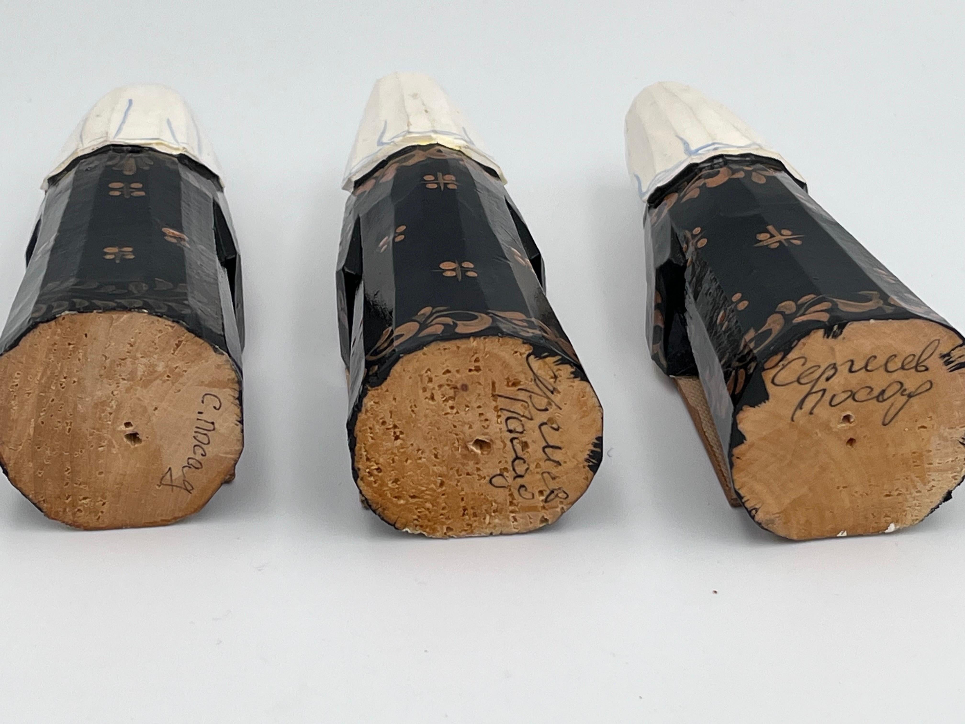 Fil de fer Ensemble de 9 décorations de Noël figuratives orthodoxes orientales du 20e siècle peintes à la main en vente