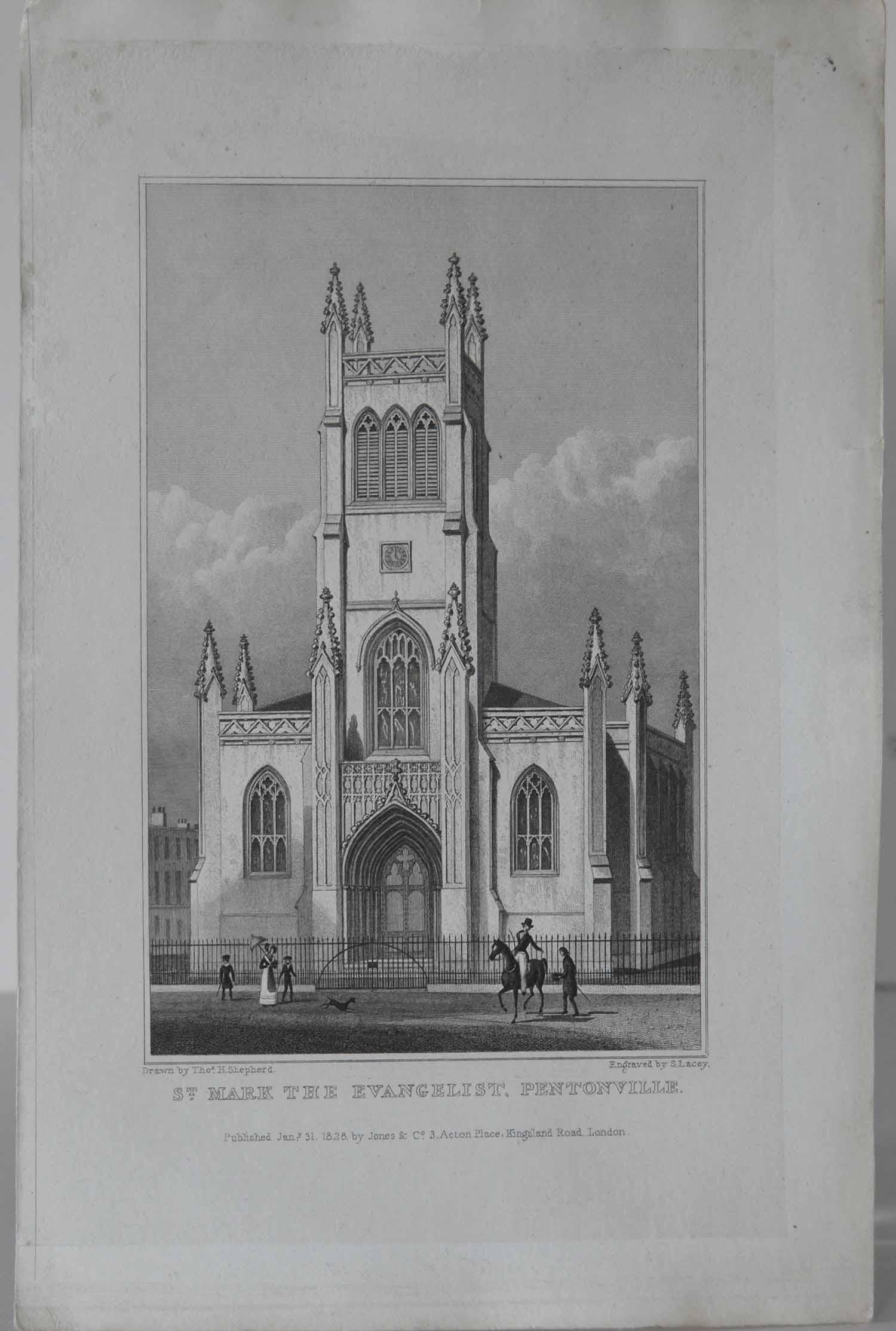 Set of 9 Antique Architectural Prints of London Churches, 1828 In Good Condition In St Annes, Lancashire