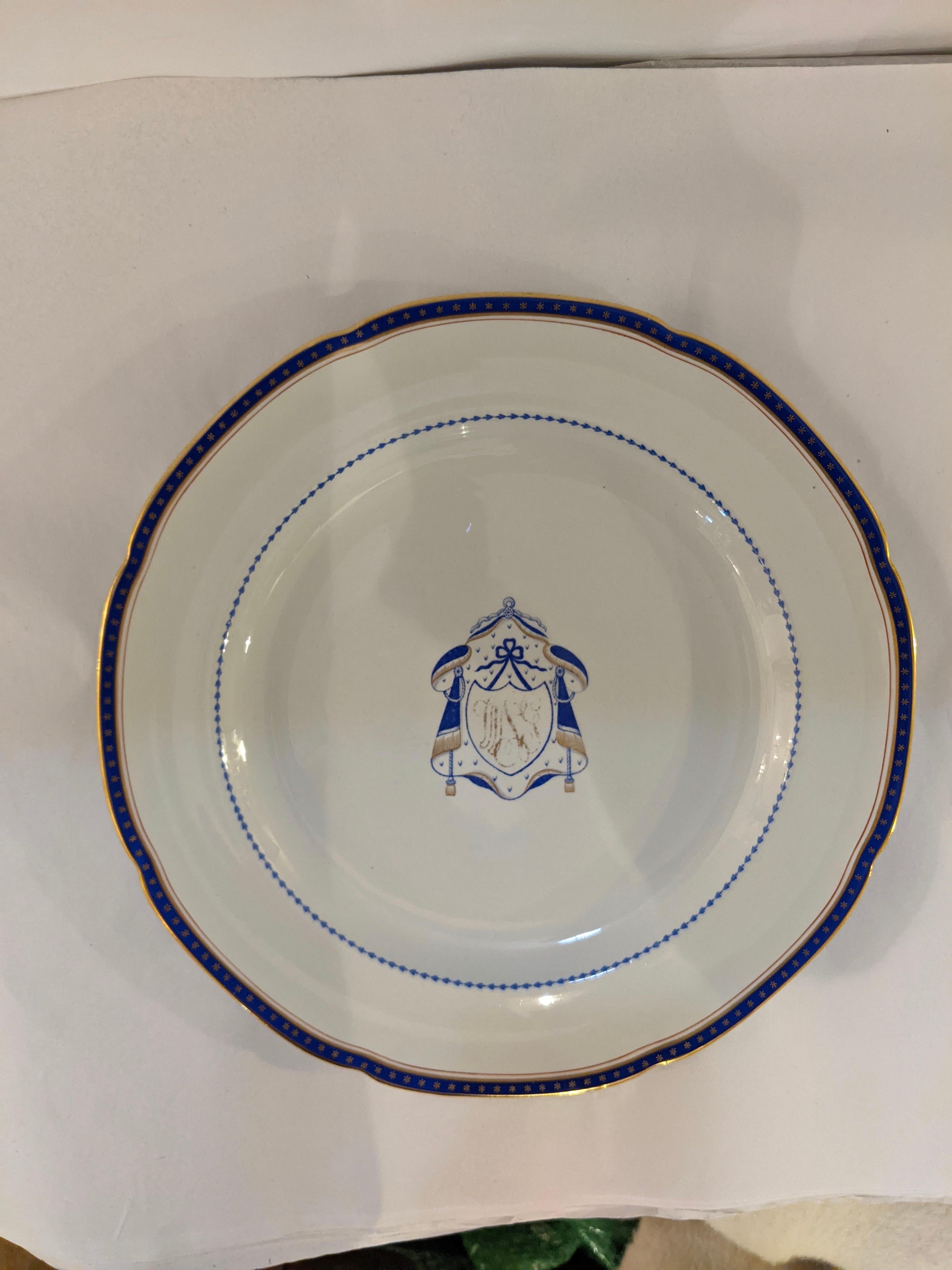 English Set of 9 Antique Copeland Spode Dinner Plates