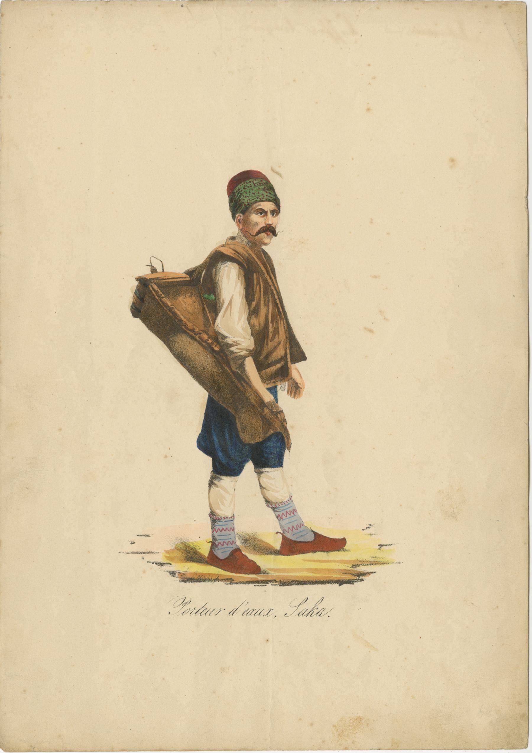 Set of 9 Antique Costume Prints, Turkey, Albania, Anatolia, 'c.1840' For Sale 5