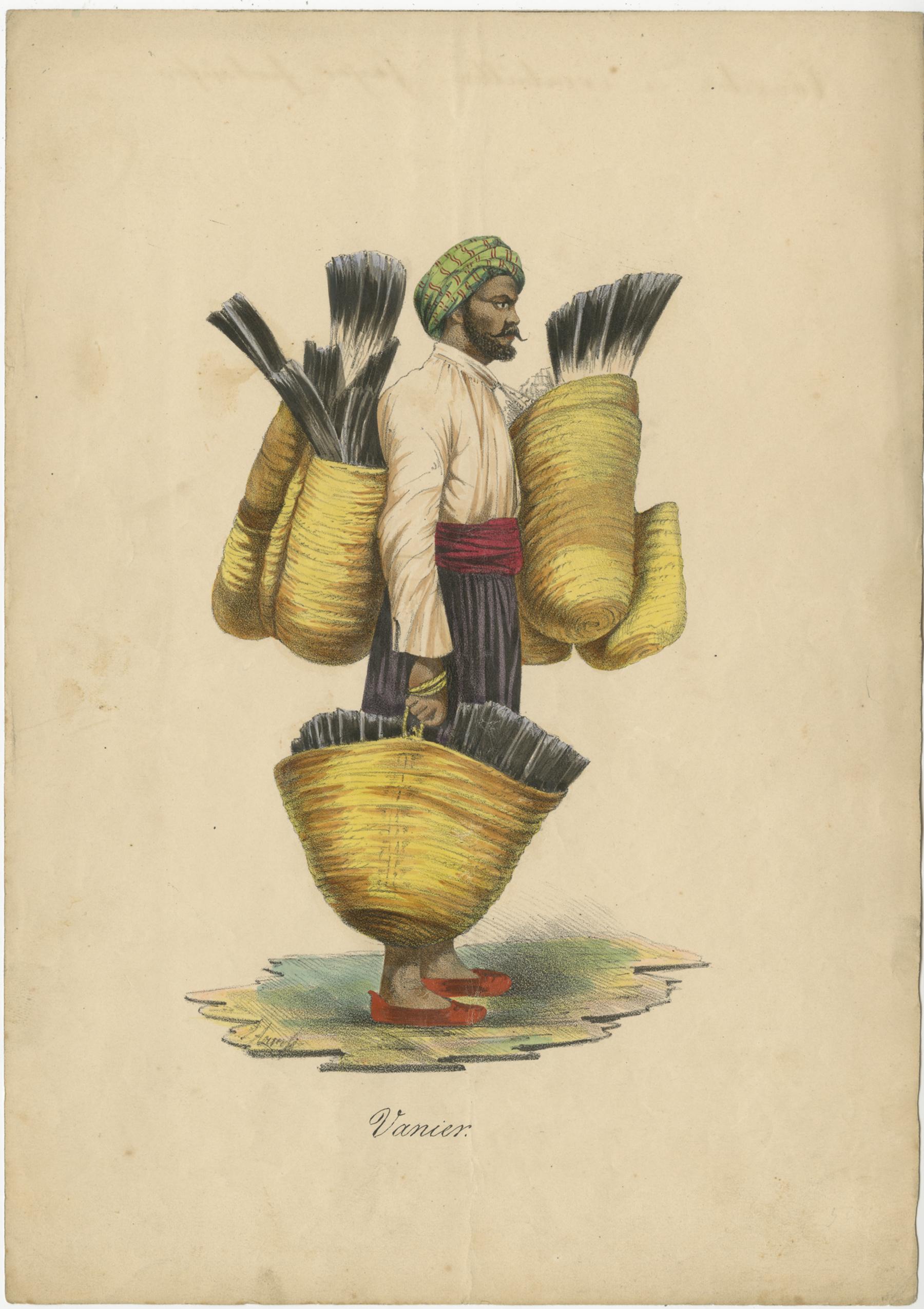 19th Century Set of 9 Antique Costume Prints, Turkey, Albania, Anatolia, 'c.1840' For Sale
