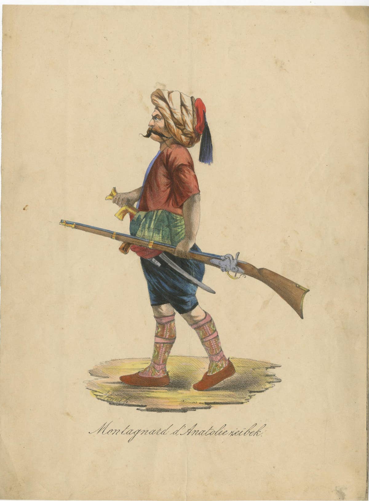 Set of 9 Antique Costume Prints, Turkey, Albania, Anatolia, 'c.1840'