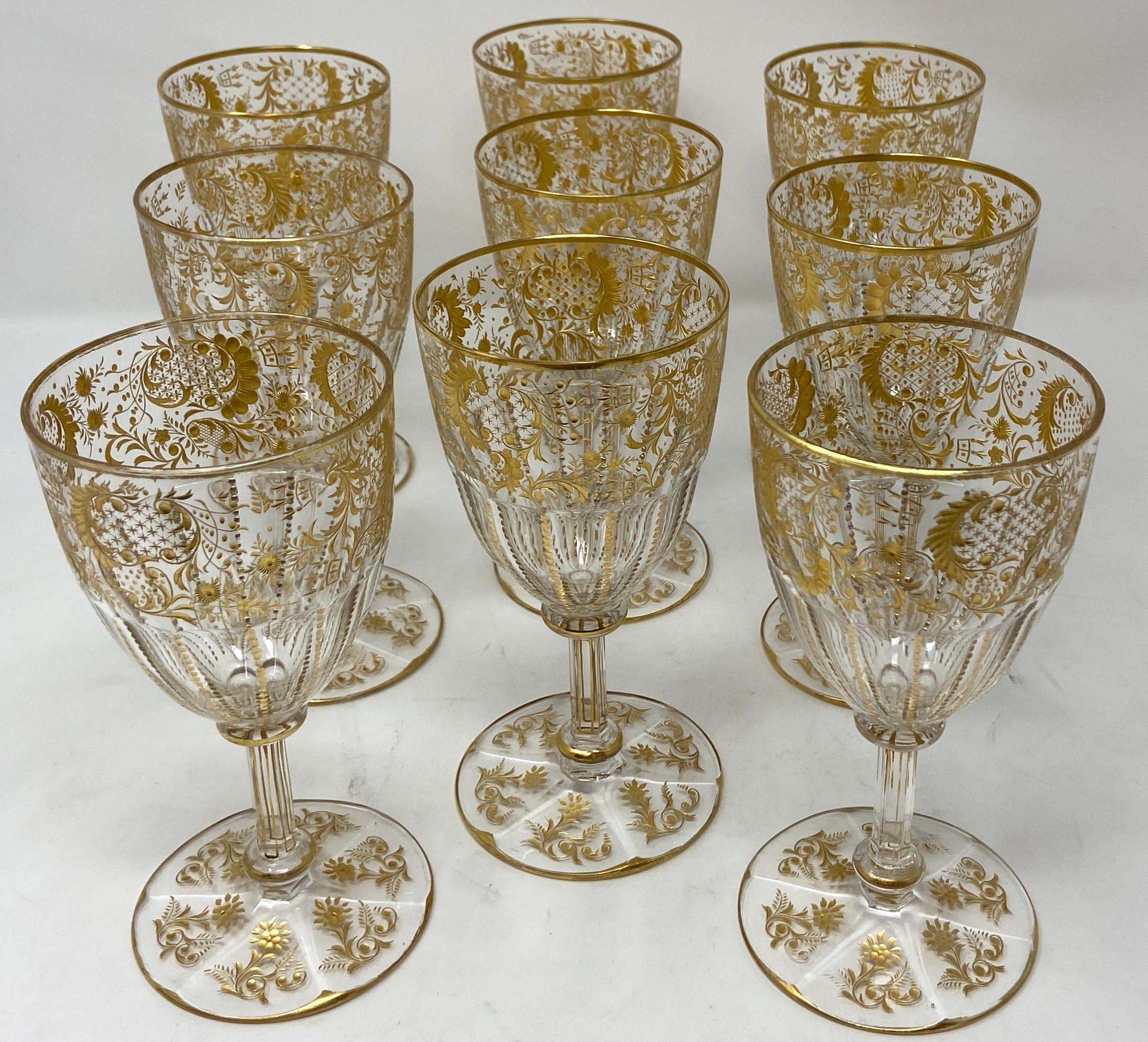 Set of 9 antique French 
