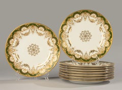 Satz von 9 antiken Porzellantellern - Tiffany & Co New York - Copeland England