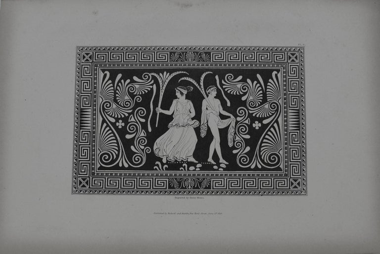 Set of 9 Antique Prints of Greek Ornamental Panels, Dated 1819 For Sale