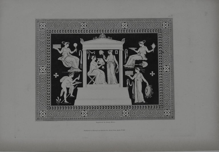 Set of 9 Antique Prints of Greek Ornamental Panels, Dated 1819 For Sale