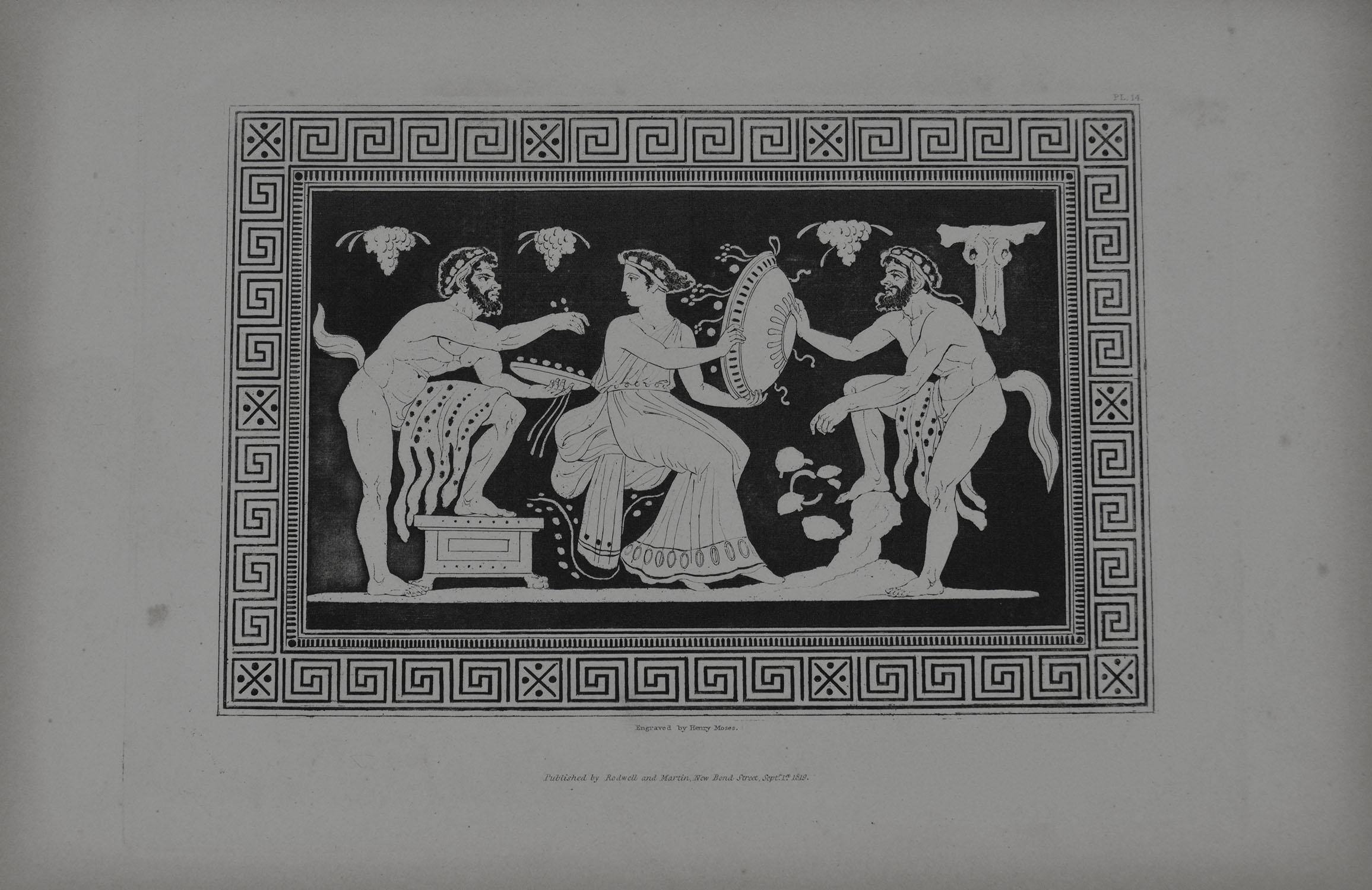 Early 19th Century Set of 9 Antique Prints of Greek Ornamental Panels, Dated 1819