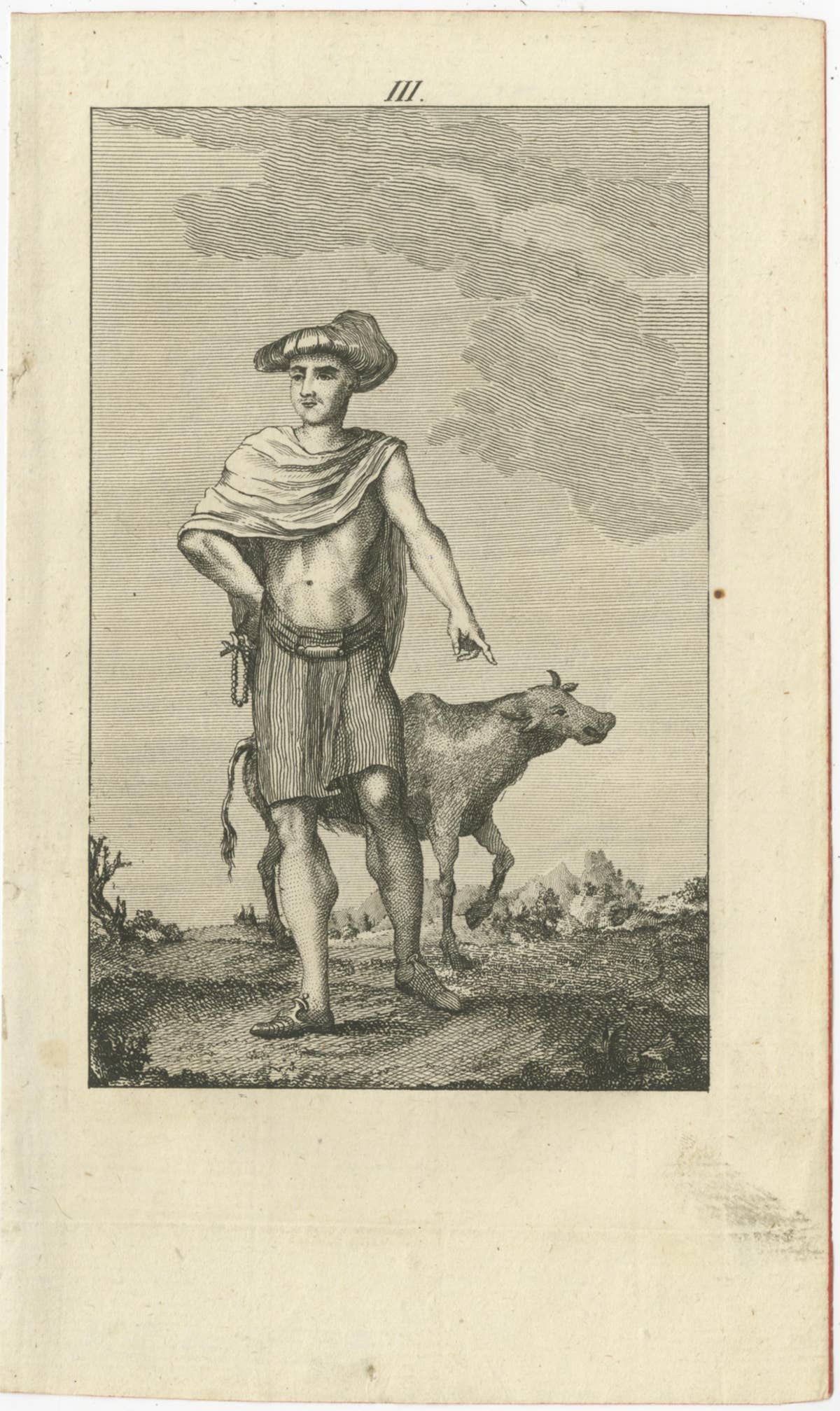 Set of 9 Antique Prints of various Figures and Objects 'c.1790'