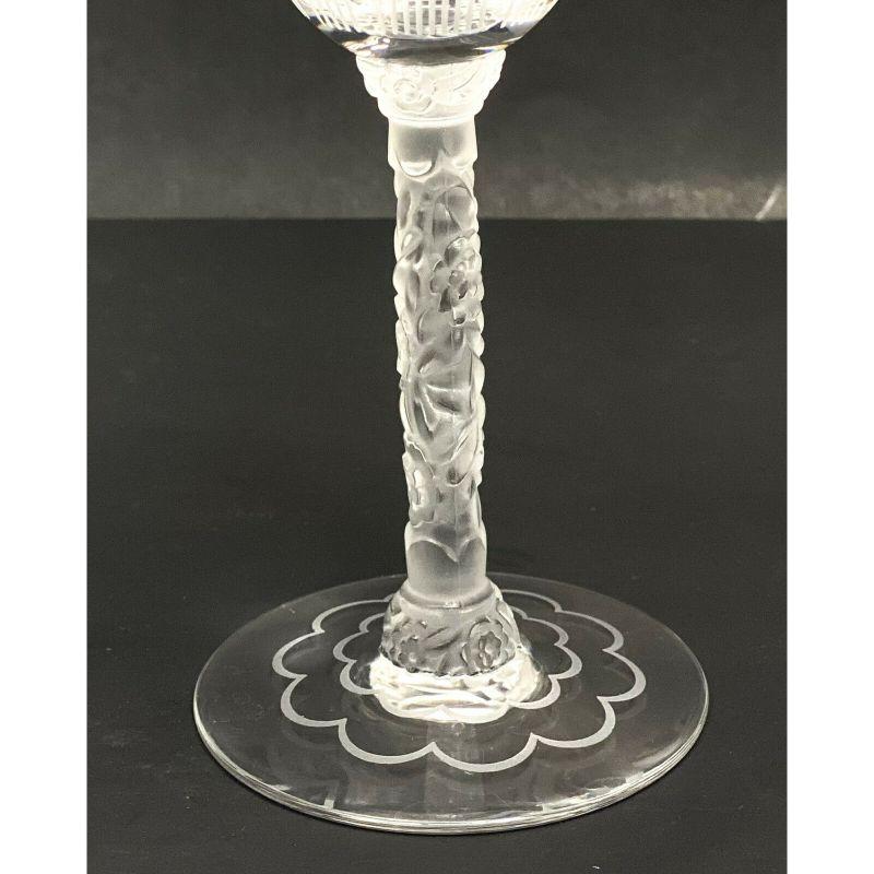 Set of 9 Baccarat France Crystal Glass Etched Water Goblets in Jets D'Eau In Good Condition For Sale In Gardena, CA