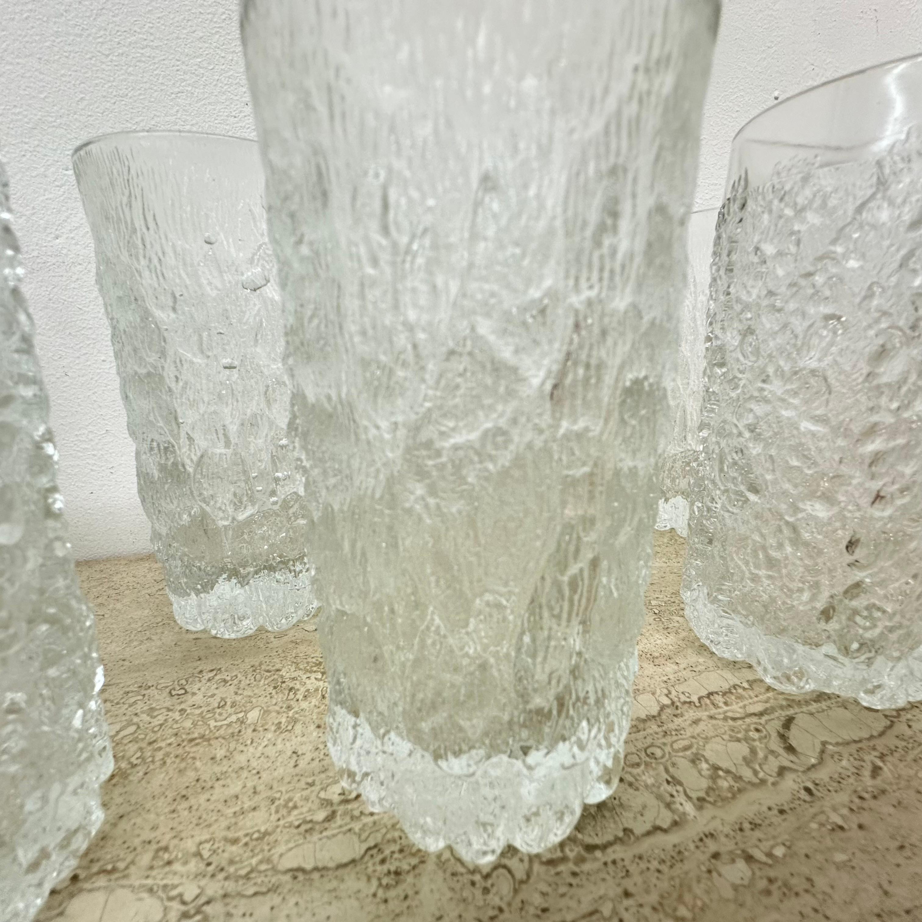 Ensemble de 9 verres à boire en verre d'écorce de Goebel charlottenhutte, 1970, Allemagne en vente 3
