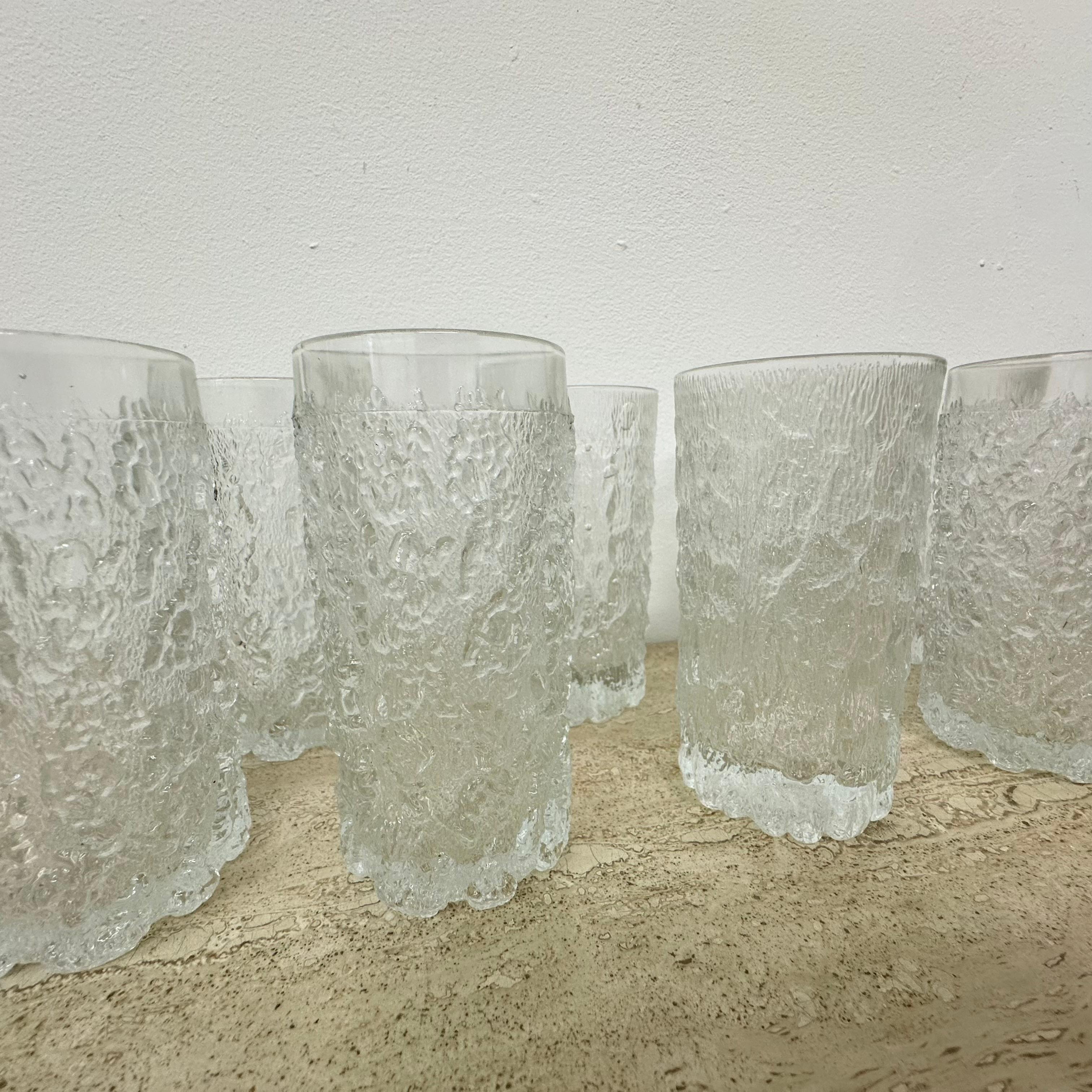 Ensemble de 9 verres à boire en verre d'écorce de Goebel charlottenhutte, 1970, Allemagne en vente 5
