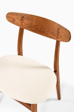 Set di 9 sedie CH-30 in rovere e lana di Hans Wegner, 1954