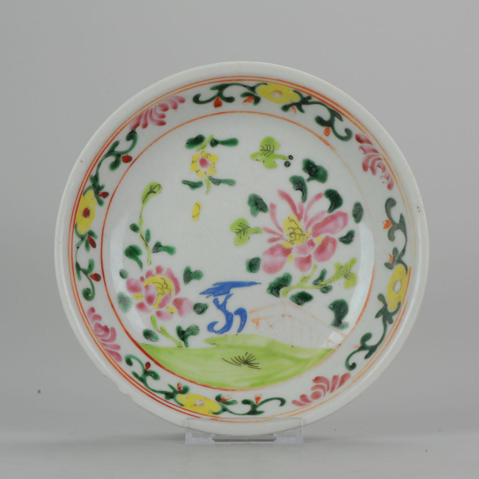 Set of 9 Chinese Porcelain Plates, SE Asian Market Straits Bencharong 14