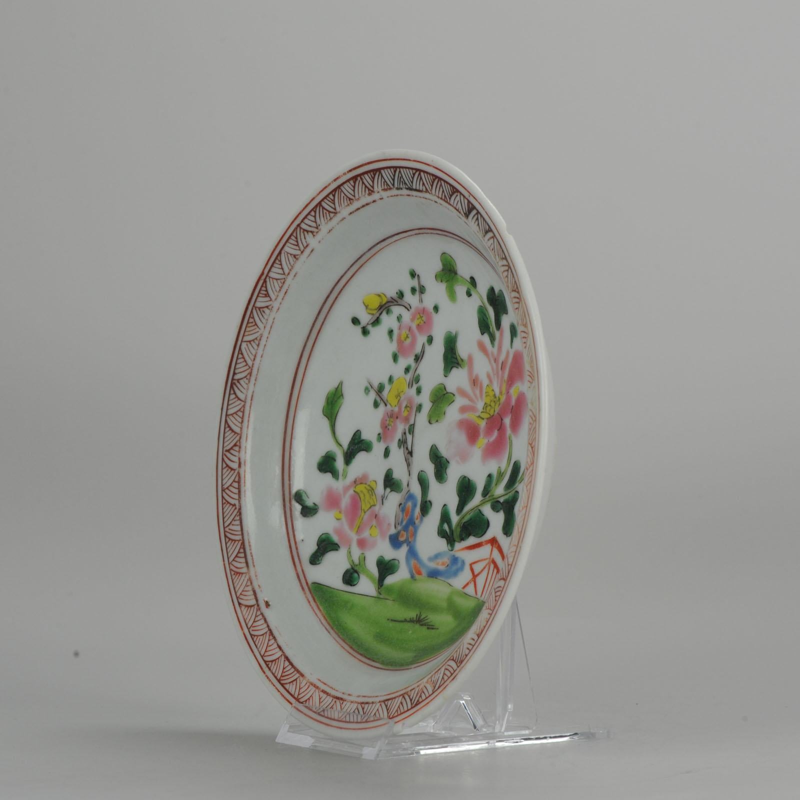 Qing Set of 9 Chinese Porcelain Plates, SE Asian Market Straits Bencharong