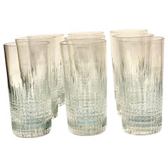 Set of 9 Cut Crystal 'Nancy' Highballs by Baccarat
