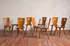 Set of 9 Dutch Brutalist Dining Chairs