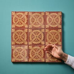 Ensemble de 9 carreaux encaustiques par W. Maw & Co