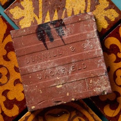 Satz von 9 Fliesen im Tudor-Revival-Stil von Craven Dunhill mit Enkaustik