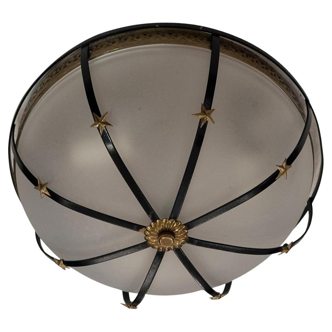 Set of 9 Flush Mounted Light Fixtures, Sold Individually