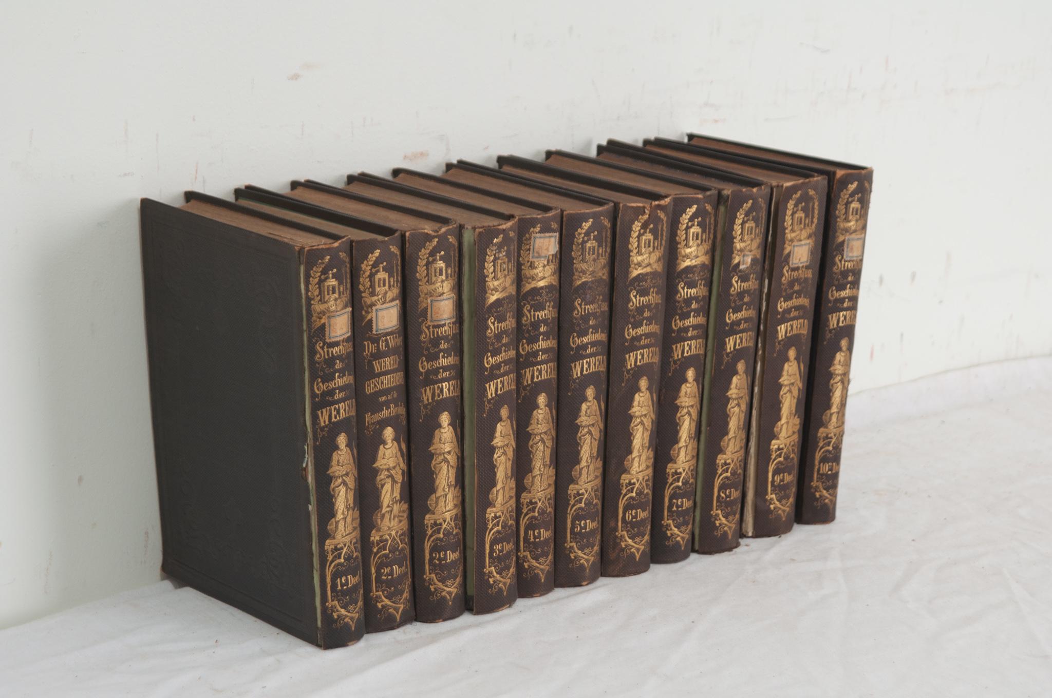 Hand-Crafted Set of 11 French History Books