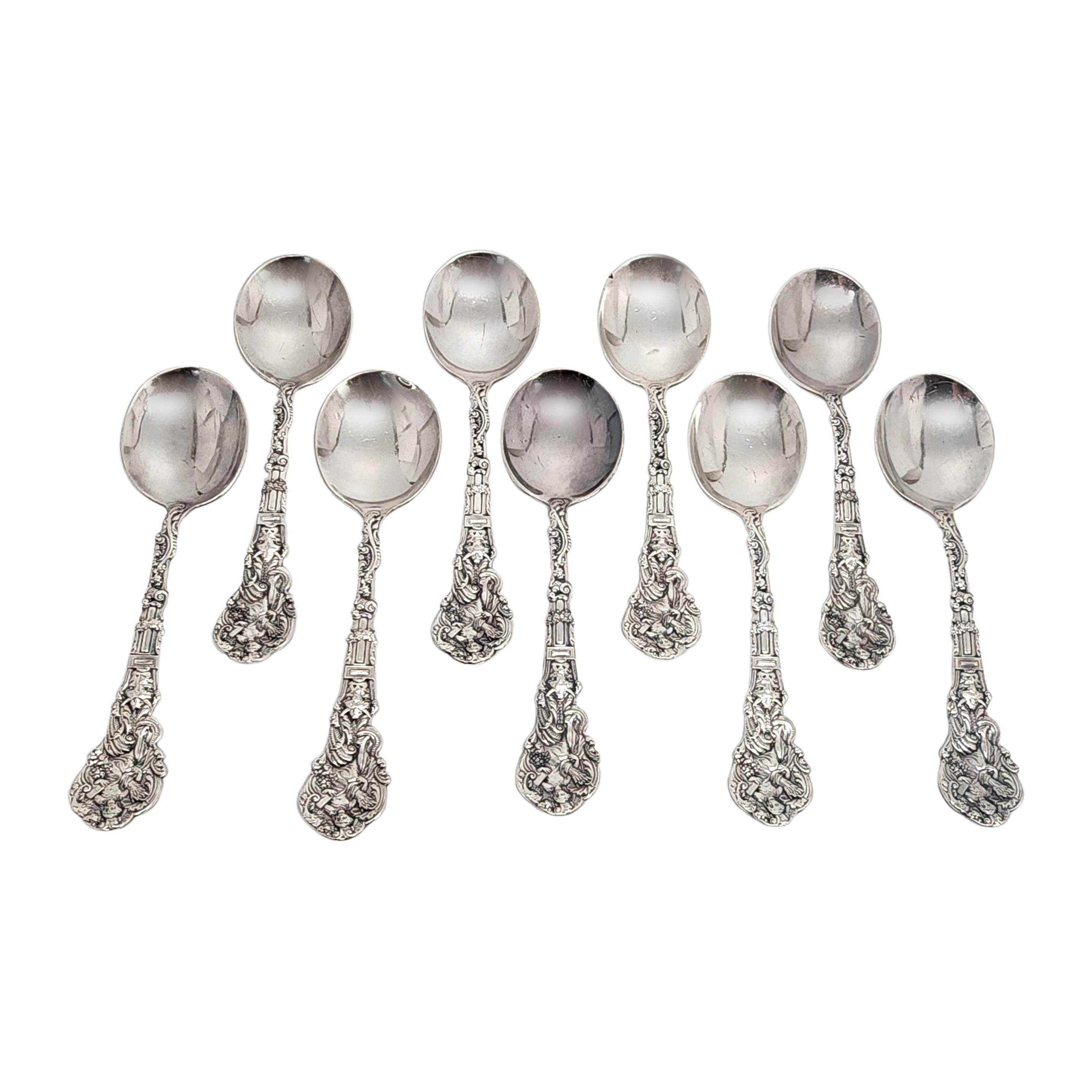 Set of 9 Gorham Versailles Sterling Silver Cream Soup Spoons For Sale 6