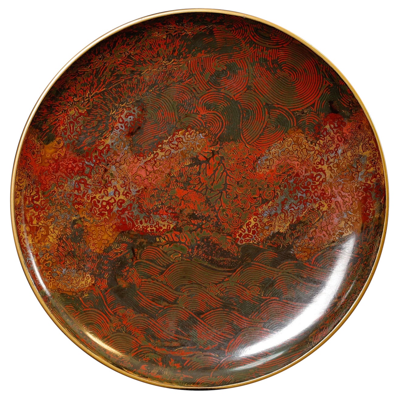 Set of 9 Japanese Togidashi Maki-e Lacquer Sweet Trays, 19th Century, Complete S