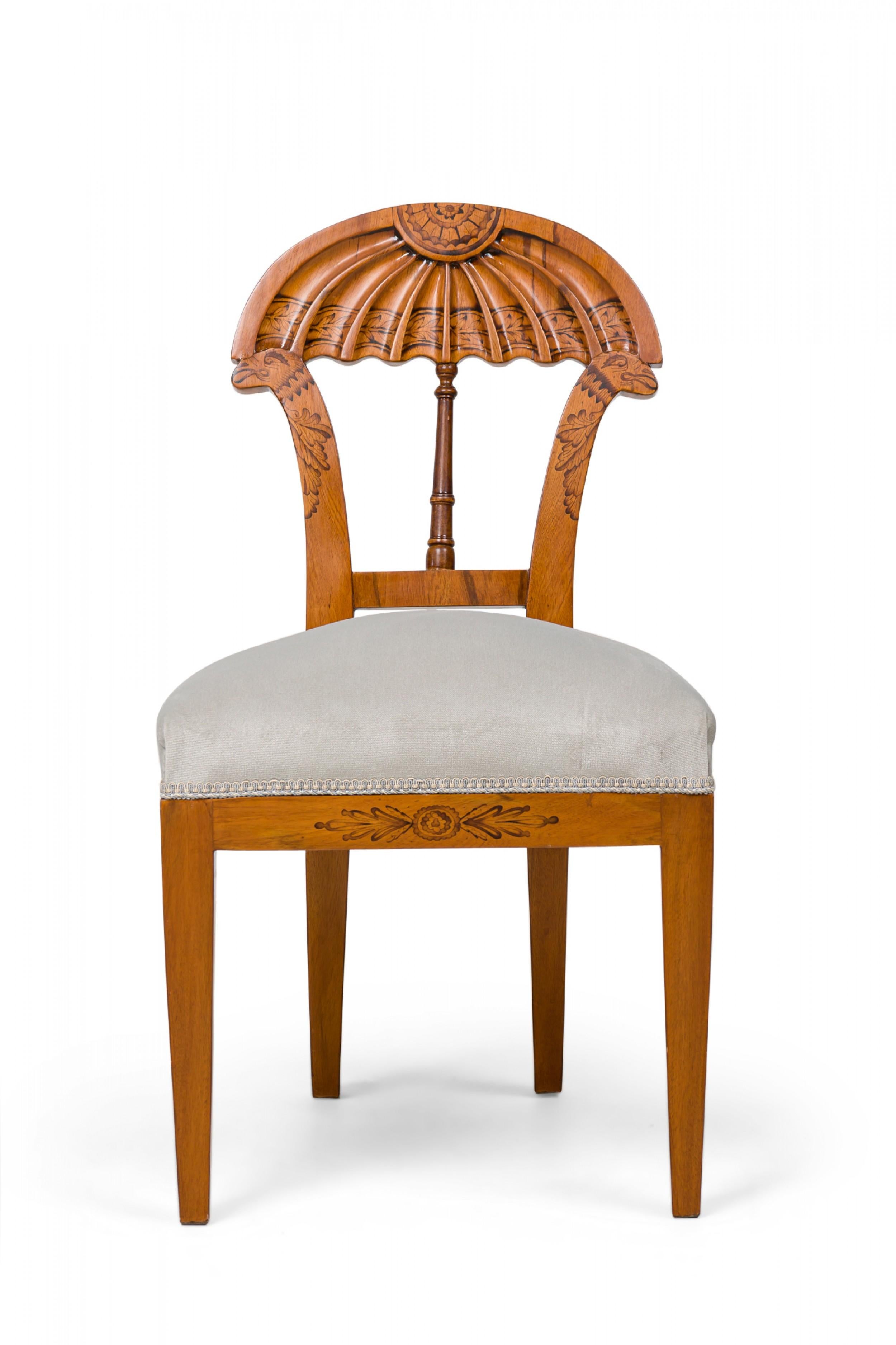 Set of 9 Josef Danhauser Biedermeier Viennese Dining Side Chairs In Good Condition For Sale In New York, NY