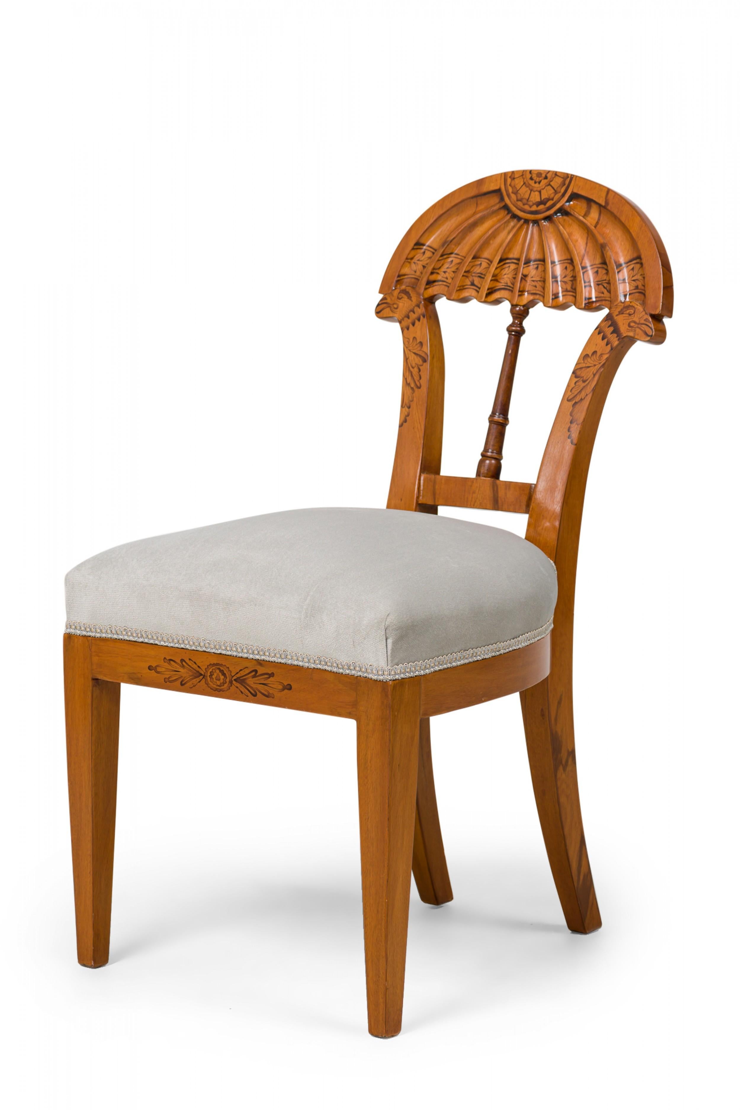 19th Century Set of 9 Josef Danhauser Biedermeier Viennese Dining Side Chairs For Sale