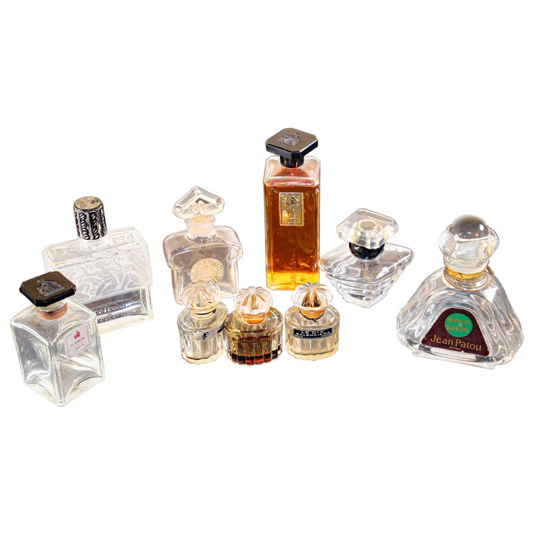Set of 9 Lalique Creation Collectible Perfume Bottles For Sale