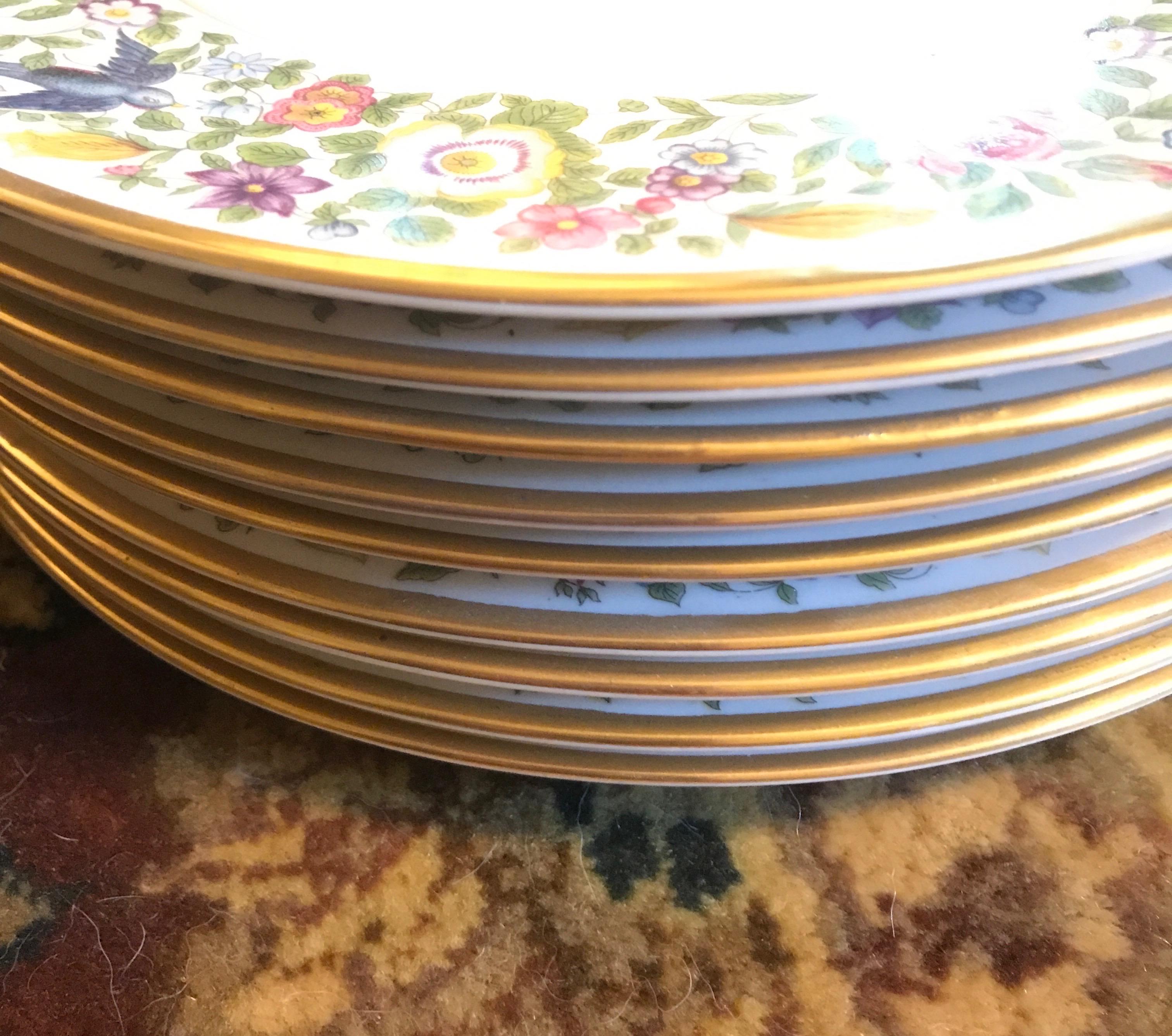 Mid-20th Century Set of 9 Lamberton China Service Plates For Sale