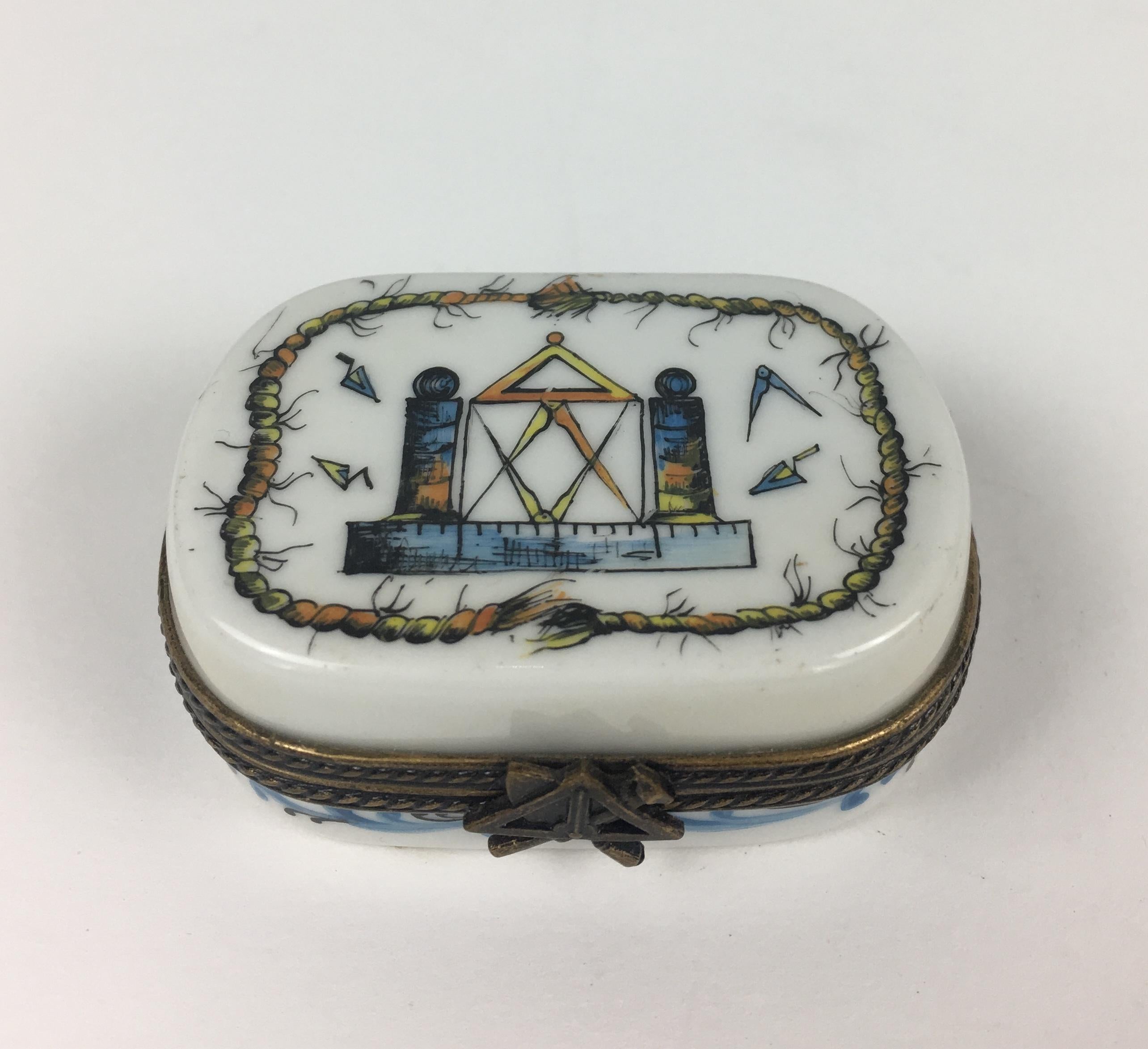 Set of 9 Masonic 19th Century Decorative Boxes by Limoges Porcelain, France 2