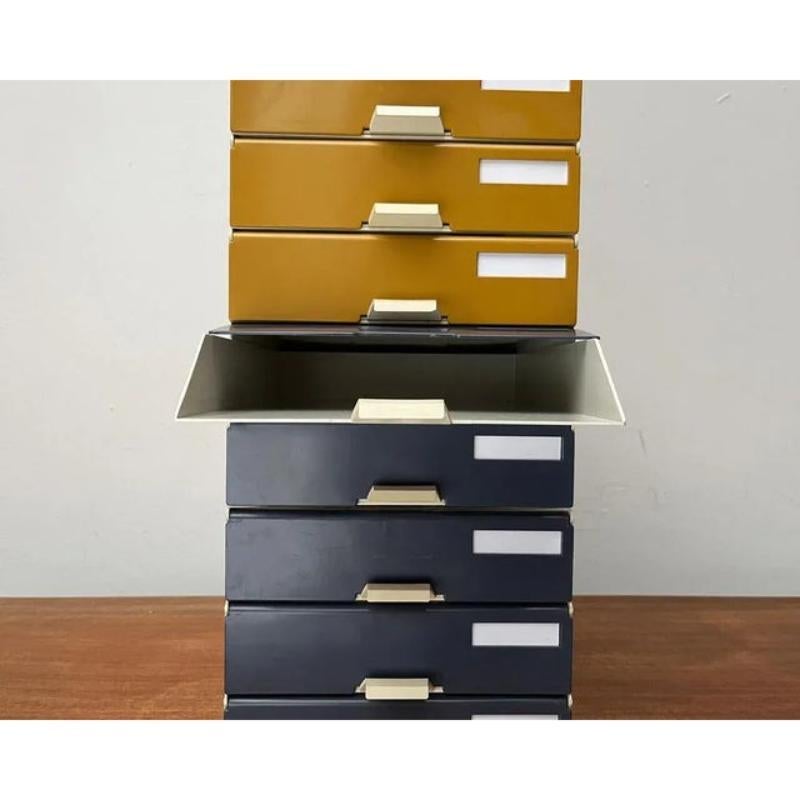 Set of 9 Mid-Century German Space Age Modular Paper Office Tray Container, 1960s For Sale 4