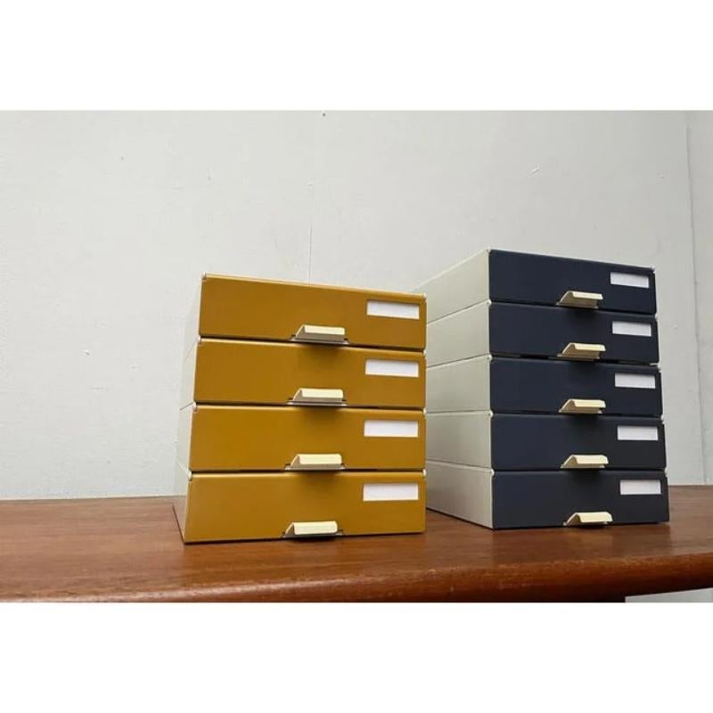 Set of 9 Mid-Century German Space Age Modular Paper Office Tray Container, 1960s For Sale 5