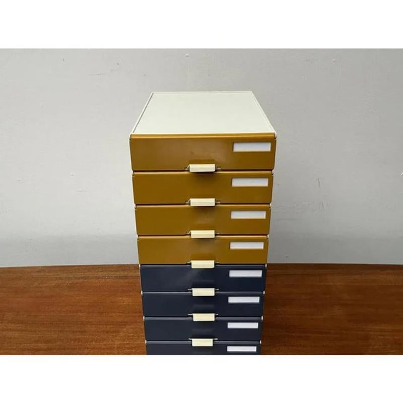 Set of 9 Mid-Century German Space Age Modular Paper Office Tray Container, 1960s For Sale 6